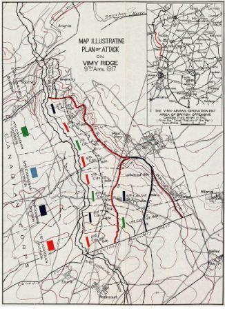 Plan_of_Attack_Vimy_Ridge where Arsenault died