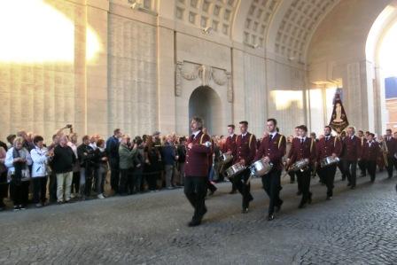 CIMG8804 Sep 9 2017 Last Post Ceremony Menin Gate st Ceclia Helden Band