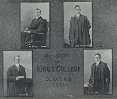 Collett, Arthur Leigh - UKC Debating Team 1912