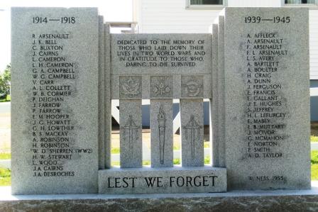 Cenotaph outside Borden Carleton Legion by Pieter Valkenburg
