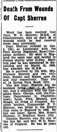 Obituary W.D. Sherren