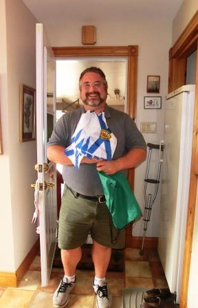 CIMG3047 Jul 24 2019 John Wales with NS flags