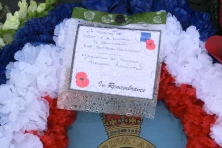 CIMG3553 Oct 13 2019 Memorial panel in Wons message from Middleton St George