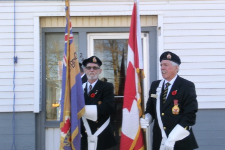 CIMG4897 Nov 11 2020 Colour parade bearers Arthur &amp; George