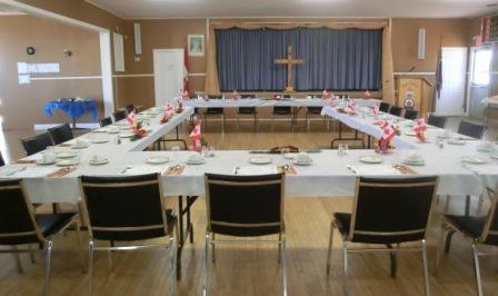 CIMG5298 Sep 21 2021 Korean vets luncheon table is set