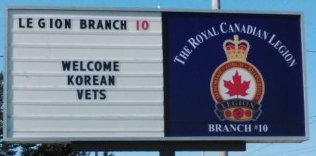IMG_20210920_113547 Sep 20 2021 Korean Vets welcome sign at Borden Carleton Legion