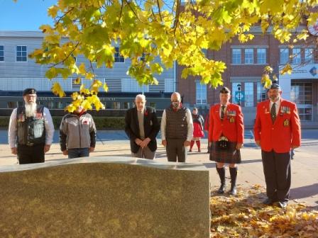 20211111_091707 Nov 11 2021 George Zwaagstra by Dutch monument at Pier 21