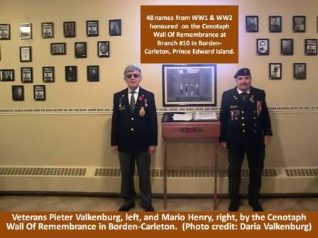 48 names from WW1 &amp; WW2 honoured on Nov 11 2021