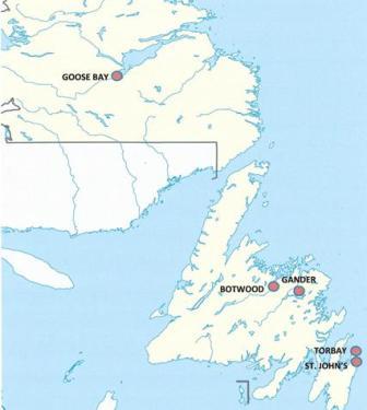 NFLD Map shows Botwood
