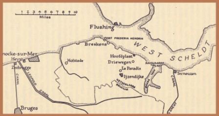 Map showing where Edison lost his life