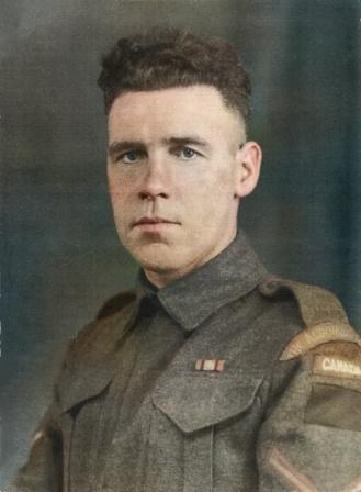 Harold Bulger in Algonquin Regiment Harold Bulger photo restored &amp; colourized by Pieter